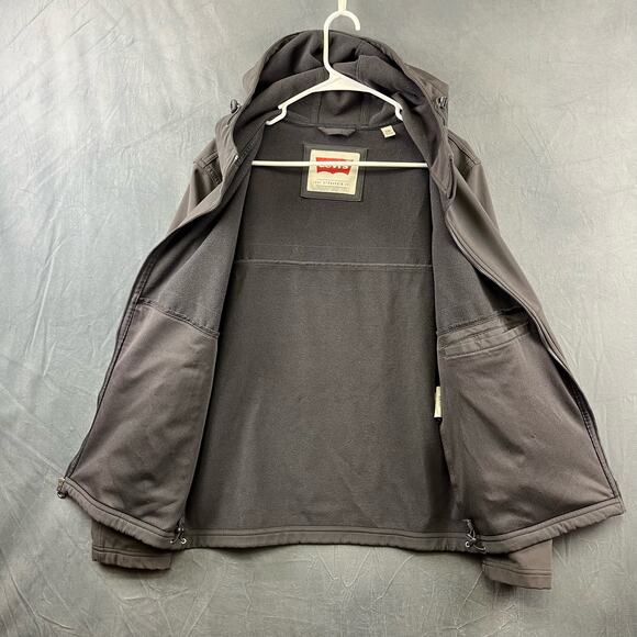 Levi's Performance Jacket Hooded Full Zip Men's Small Fleece Lined Outdoors Camp - Picture 6 of 11